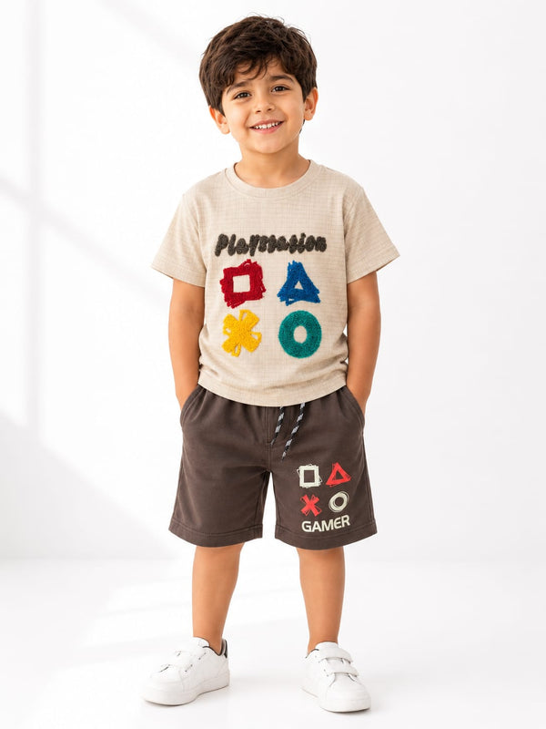 Baby Boys' PlayStation Graphic T-Shirt & Shorts Set Suit