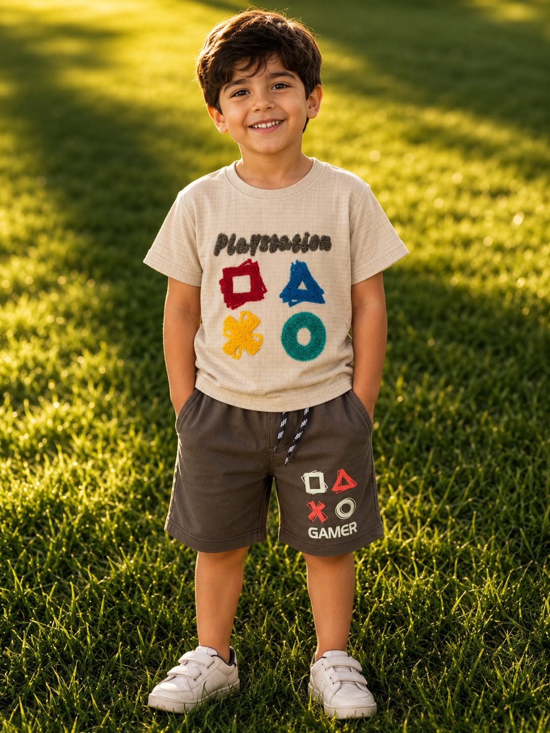 Baby Boys' PlayStation Graphic T-Shirt & Shorts Set Suit