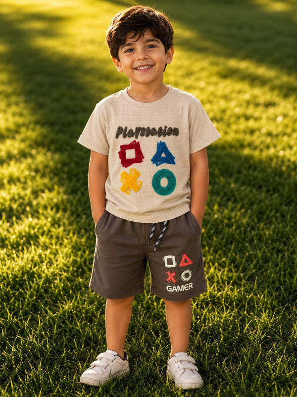 Baby Boys' PlayStation Graphic T-Shirt & Shorts Set Suit
