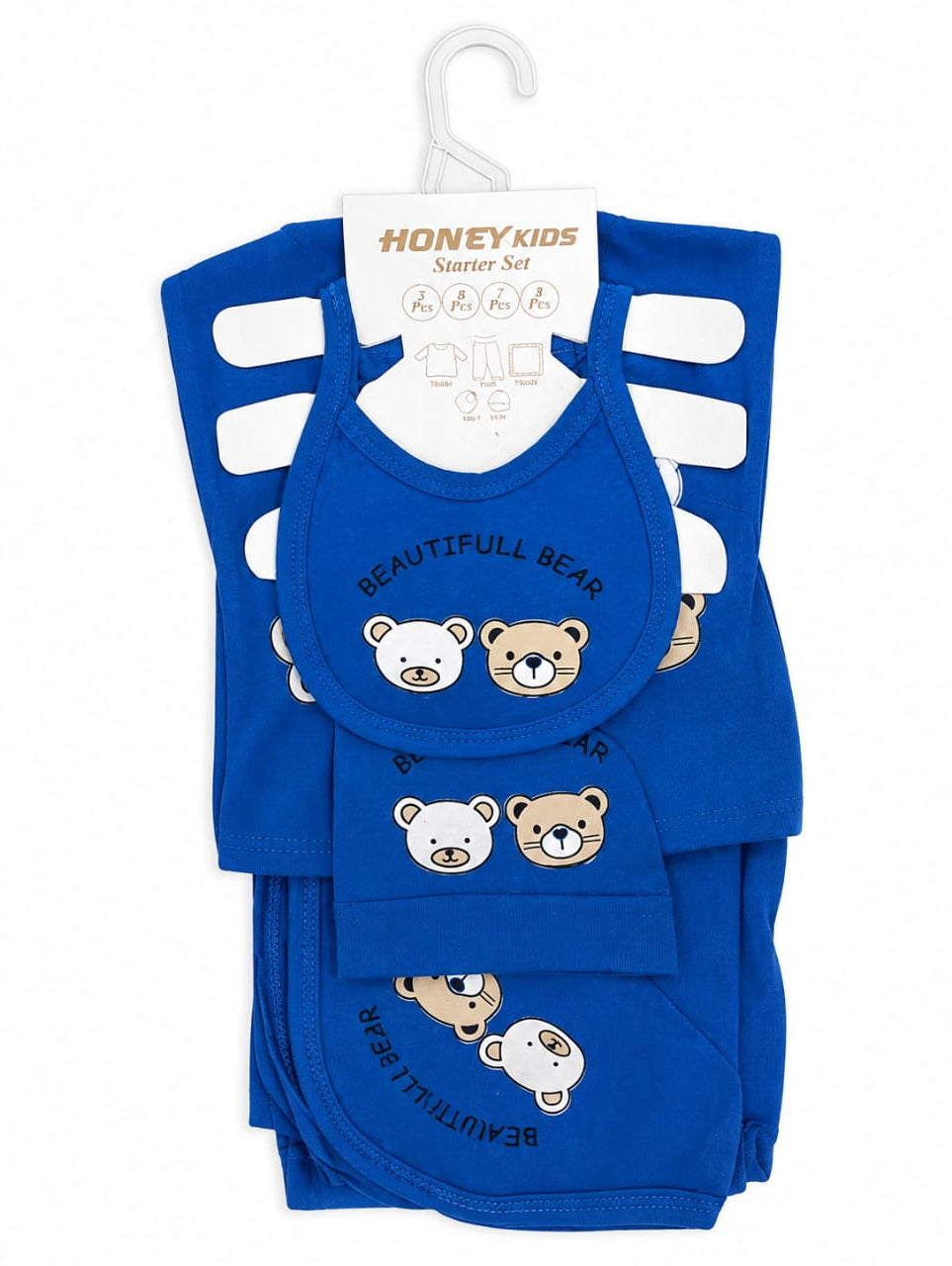 Infant Baby Premium 5-Piece Layette Gift Set – "Beautiful Bear" Collection