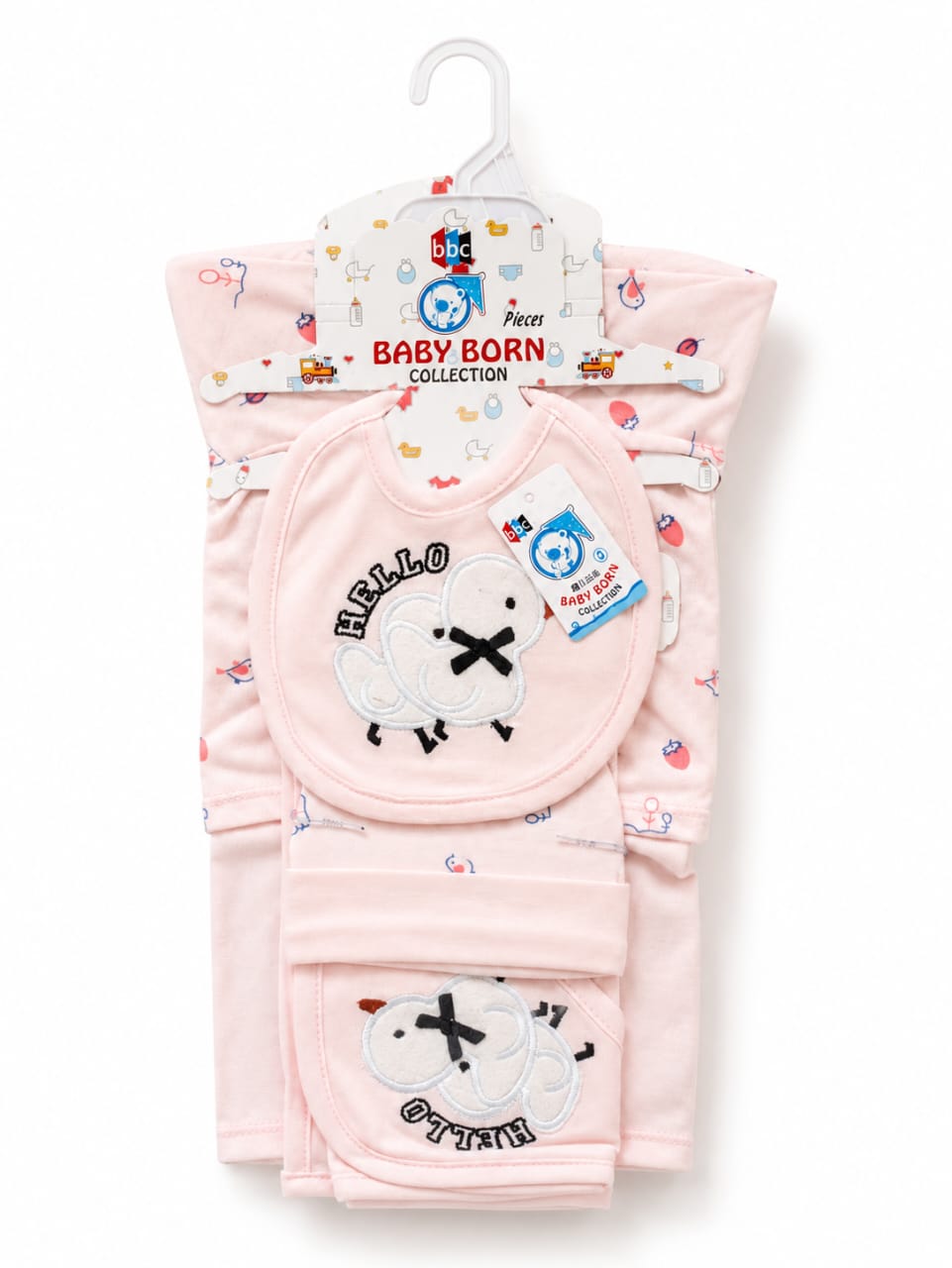 Infant Baby Premium 5-Piece Layette Gift Set – "Hello Little Duck" Collection