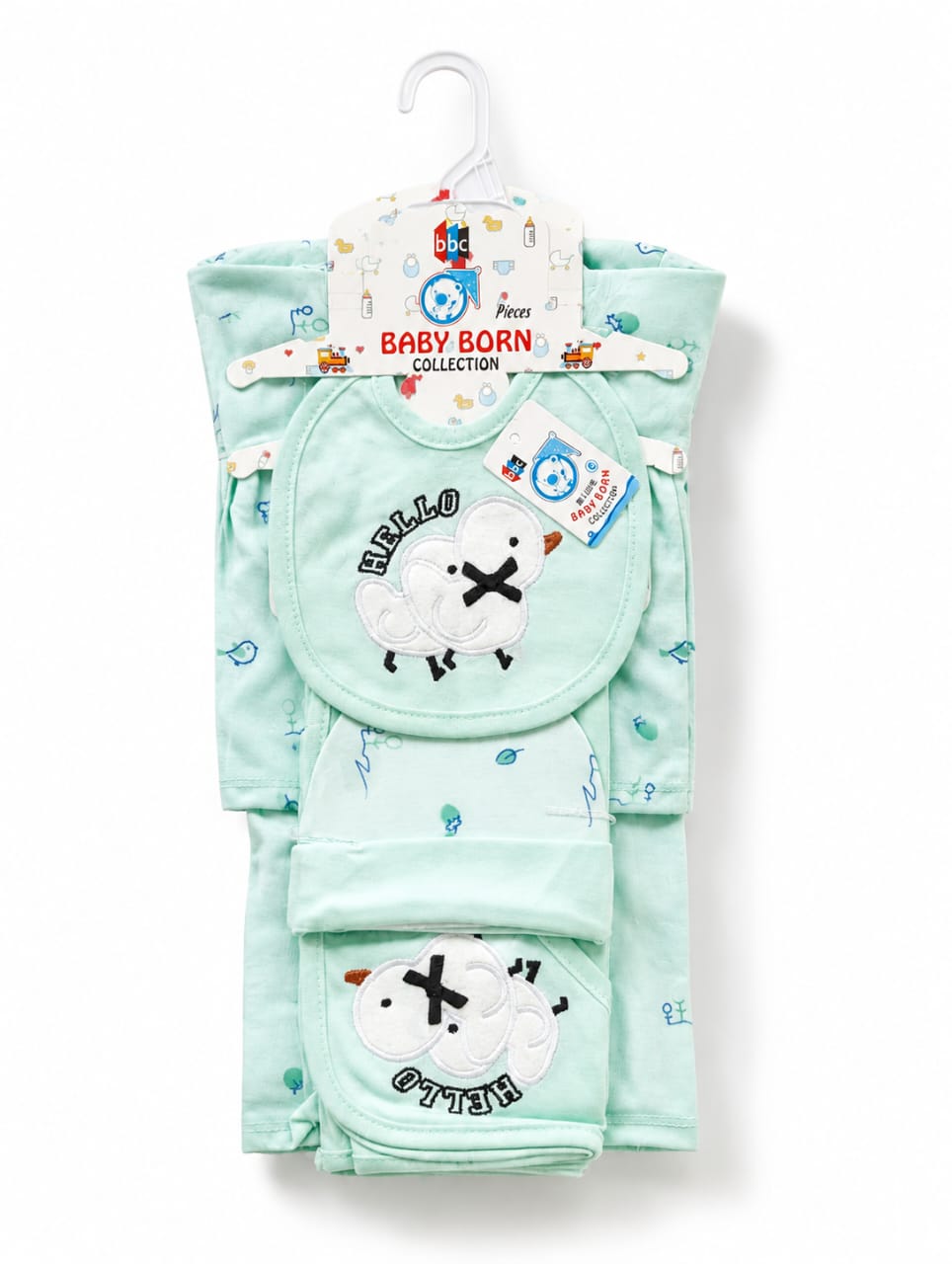 Infant Baby Premium 5-Piece Layette Gift Set – "Hello Little Duck" Collection