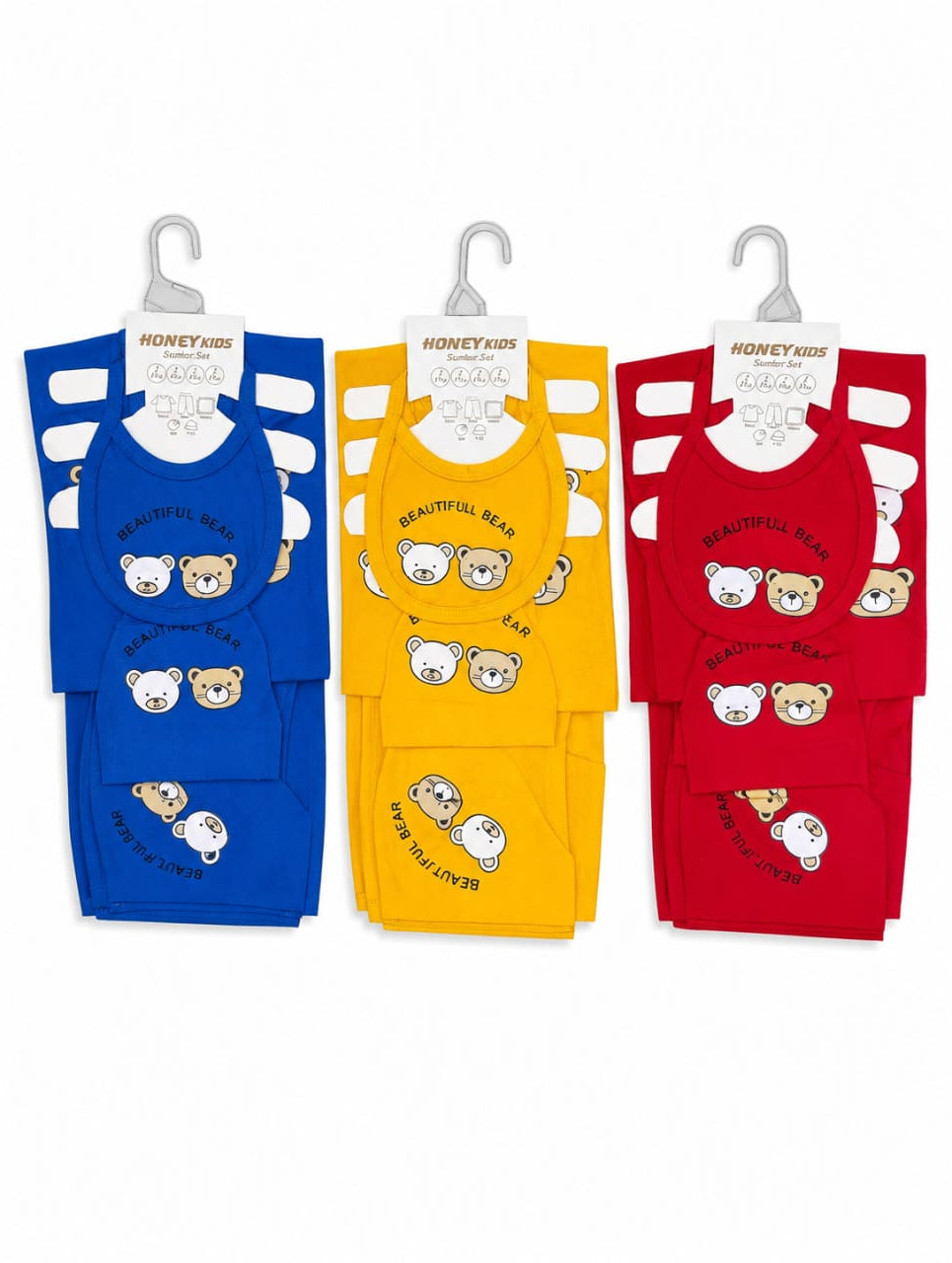 Infant Baby Premium 5-Piece Layette Gift Set – "Beautiful Bear" Collection