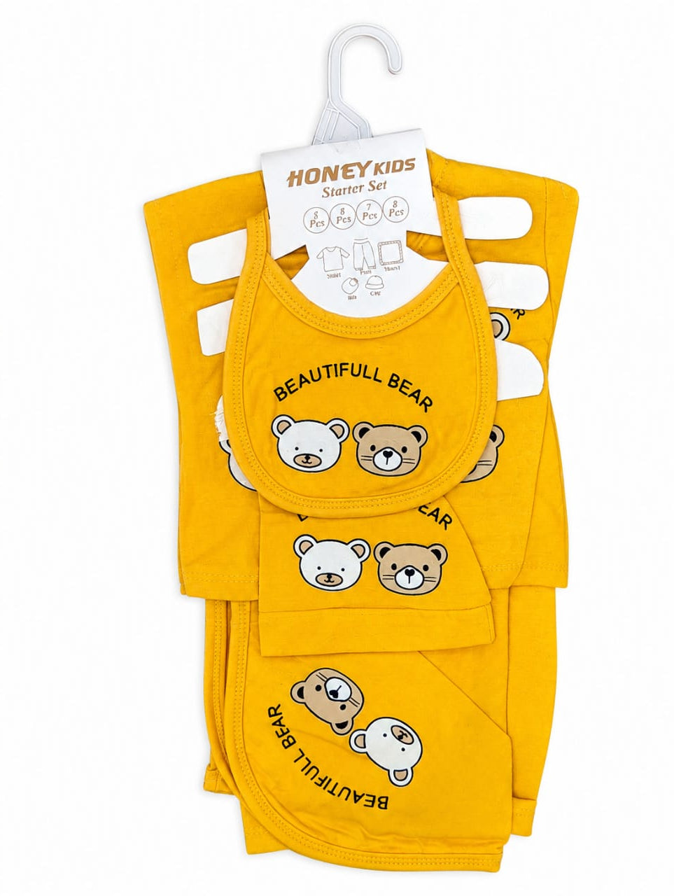 Infant Baby Premium 5-Piece Layette Gift Set – "Beautiful Bear" Collection